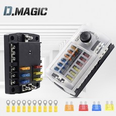 자동차 휴즈박스 고급형 12구 대용량 300A 퓨즈 소켓 케이스 DIY, 1개