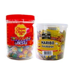 스킨캠프 츄파춥스와 하리보 2종 믹스팩 (1.2kg+1kg) New 파티사이즈