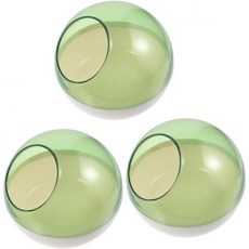 LIOOBO 햄스터 화장실모래 리오보 3pcs 욕실 용품 화장실 게르빌 목욕 모래 키트 집 욕조 플라스틱 세트 특대형 Q1624426, 15.50X15.50X12.00CMx3pcs, Light Greenx3pcs