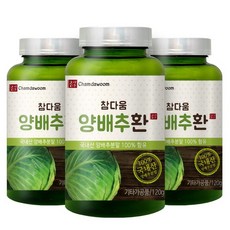 참다움 양배추환 국내산분말 120g x 3병, 상세설명 참조, 없음