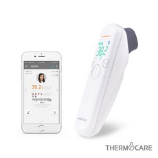 써모케어 비접촉체온계 MT-3000 의료기기/약국판매인기 국산비말마스크50매 무료증정/무독성 살균스프레이100ml 추가증정, 화이트