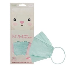 M2M 엠투엠 키즈 컬러 마스크 민트색 1매입 (소형), 단품