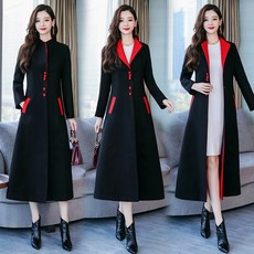 펫윙 모직코트 진홍 색깔 신부 결혼 슬림핏 여성 웨딩 예복 나사 자 코트 권주복 회문복