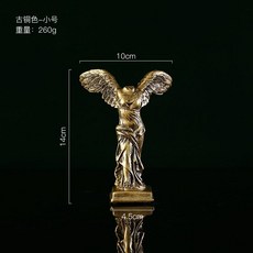 석고상 조각 인테리어 장식 빈티지 레트로 승리의 그리스 여신 동상 현관 선물 촬영소품, 브론즈-소형