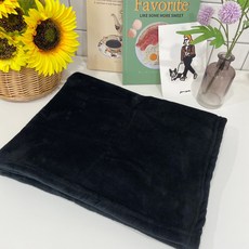 뽀송뽀송 고밀도 밍크 반려동물 극세사 더픔담요 5 Colors, 에보니블랙, 1개
