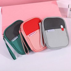 여행용 반창고 구급 소형 캠핑 응급 비상약 응급키트 휴대용 파우치 야영, 그레이, 1개