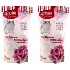 그로비타 햄스터 목욕모래 장미향, 550g, 2개