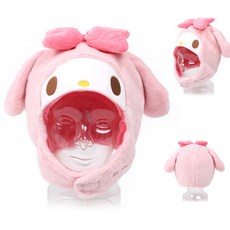 마이멜로디 왕리본 얼굴인형 방한모자