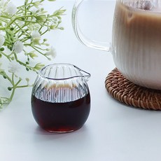 내열유리 샤인 밀크저그 샷잔 시럽잔 크리머, 코코 밀크저그, 6개