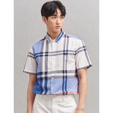 빈폴MEN [빈폴] 블루 빅헤릿 체크 반소매 셔츠 (BC9465O14P)