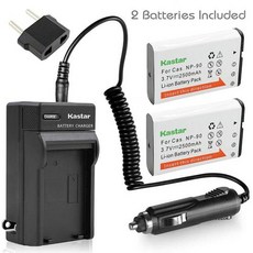 Kastar Kastar Battery (X2) & AC Travel Charger for Casio NP-90 NP90 Wo, 상세내용참조