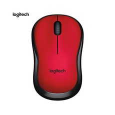 Logitech 2.4G 무선 마우스와 대칭 로지텍 (로지텍) M220 음소거 마우스 사무실 수신기 빨간색, 빨간, 보통주