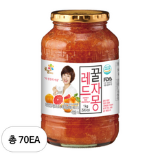 꽃샘식품 꿀레드자몽차, 70개, 1kg, 1개입