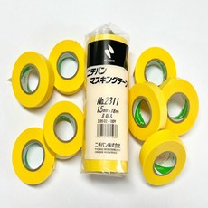 니치반 2311 다용도 만능 마스킹 테이프 노랑, 8개