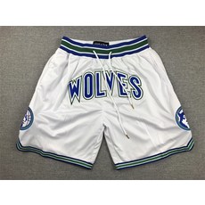 NBA 농구반바지 5부 유니폼 농구복 농구바지 쇼츠, 밀키 화이트 팀버울브스 클래식 화이트, 1개