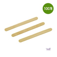 [벌크/100개입] 하드스틱 11.4cm 자작 나무 막대, 100개, 100개입