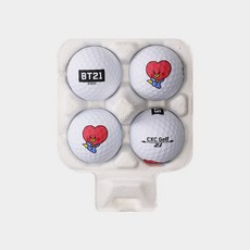 [1+1] 정품 BT21 BABY라인 골프 3피스 골프공(4구) 프리미엄 패키지, TATA(타타), 1개, 4개입 - 라인골프공