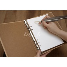 피닉무역 A5 앤티크 리코더 페인팅 아이디어 공백 크라프트지 메모장 노트, 크라프트지 커버 (내부 화이트)