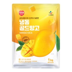 CJ프레시웨이 이츠웰 아이스 골드 망고다이스, 3개, 1kg
