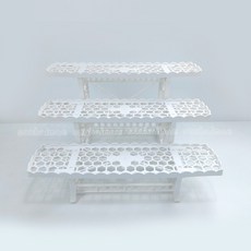 화분 받침대 다육이 선반 PP 흰색 진열대 화분대 3단