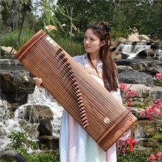 25현가야금 Guzheng 나무 재료 전통 휴대용 악기 초보자 공연 선물 100cm 21 스트링