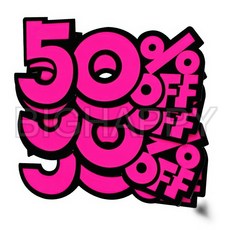 BIGHAPPY 50%OFF 쇼카드 POP카드 매장 홍보 안내판