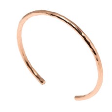 John S Brana Handmade 보석 100 % 단단한 코팅되지 않은 구리에 의하여 3mm 망치로 쳐진 구리 팔목 팔찌