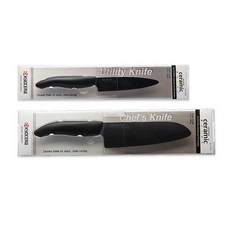 교세라 세라믹 주방용 나이프 160mm+과도 세트 블랙, 1개