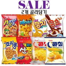 크라운 콘칲 죠리퐁 신짱 콘치 콘초 카라멜콘 땅콩 메이플콘 대용량 봉지과자 (총2개), 2개, 125g