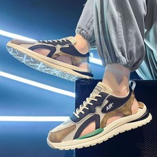 샌들 남자 여름 외투 미끄럼 방지 냄새 방지 캐주얼 운동 연저 구멍 신발 가방 헤드 비치 슬리퍼 w667