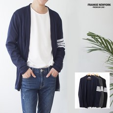 프랭키뉴욕 프랭키뉴욕 남자 톰st 소매 숄 롱 가디건_RT9FCA09