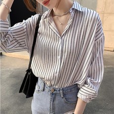 빅사이즈 얇은 오버핏 롱 셔츠 남방 20대여자셔츠