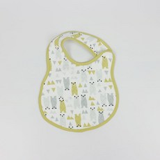 아기 누빔베어 순면 턱받이 면100 이유식용품 턱받이