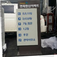 위플레이스 아파트 동호 안내싸인(갈바) 700XH1600X(70T+30T) 아파트간판 스텐입간판