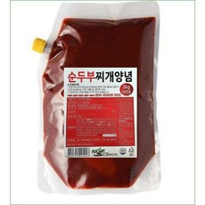 뉴그린 푸드 순두부 찌게 양념2kg x1개입 순두부 양념 다데기 가정용 업소용, 1개, 2kg