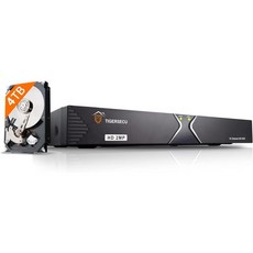 TIGERSECU Super HD 1080P 16채널 하이브리드 4in1 DVR 보안 레코더4TB 하드 드라이브 포함 2MP, 4TB - 16채널dvr