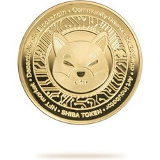 | 시바이누(SHIB) 물리적 암호화폐 당신이 호들 수 있는 기념, Gold