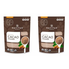 Navitas Cacao Powder Gluten-Free 네비타스 플랜트 베이스 카카오 파우더 글루텐프리 8oz(227g) 2팩, Cacao Powder_8 Ounce