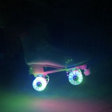 롤러스케이트 바퀴달린신발 섬광 롤러장 바퀴달린 LED 성인용 롤러신발 인라인, 화이트(반짝반짝) 신발 가방+렌치