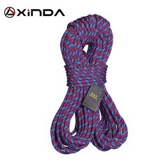 XINDA 암벽 등반 동적 로프 야외 하이킹 11mm 직경 전원 로프 고강도 코드 끈 안전 로프 생존 도구, Red-10meter_2
