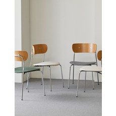 앨빈 식탁 의자 카페 원목 디자인 인테리어 실버스틸 체어 1+1, 일반배송, 앨빈체어_그린