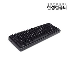 한성컴퓨터 TICO 블루투스 유무선 겸용 무접점 키보드 50g, GK868B, 블랙, 텐키리스