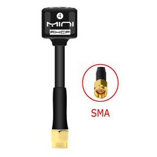 RC FPV 레이싱 드론용 미니 RHCP 롤리팝 4 안테나 고이득 2.8Dbi 송신기/수신기 SMA/RP-SMA/MMCX/UFL 5.8G, [09] Short Black SMA, 1개