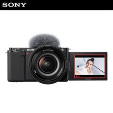 [소니] 미러리스 브이로그 카메라 ZV-E10L (SELP1650 렌즈킷) + GP-VPT, 색상선택:블랙