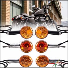 바이크 후면 LED 표시등 미등 방향 지시등 브레이크 러닝 램프 할리 스포스터 XL883 XL1200 XL 1992-, 07 C Black Red Lens, 1개