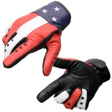 Milwaukee Leather MG7527 남성용 블랙 가죽 i-Touch 스크린 호환 오토바이 핸드 장갑 별과 줄무늬 포함 - 라지, Milwaukee Leather MG7527 남성용 블