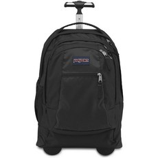 JanSport Driver 8 Rolling Backpack - 15인치 랩톱 슬리브 블랙 한 사이즈로 구성된 휠링 트래블백