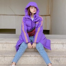 여자롱패딩 겨울 신상품 한국 NERDY 다운 재킷 재킷 남성과 여성 중간 길이 패션