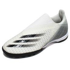 아디다스 엑스 고스티드.3 레이스리스 TF 풋살화 화이트블랙 남자 인조잔디용 축구화 신발 EG8158