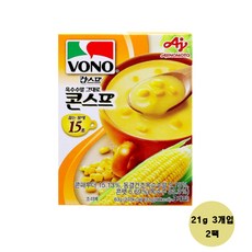코스트코 보노 옥수수알 그대로 콘스프 간편식 스프 컵스프, 21g, 6개